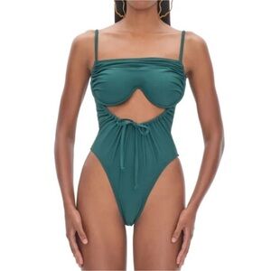 Andrea Iyamah NWT Swimsuit Women's Tiaca One Piece Swimsuit in Forest Green XS